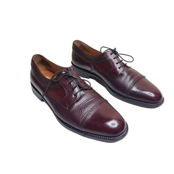 Mezlan mens maroon leather lace up oxfords Sz 8.5 main image 7